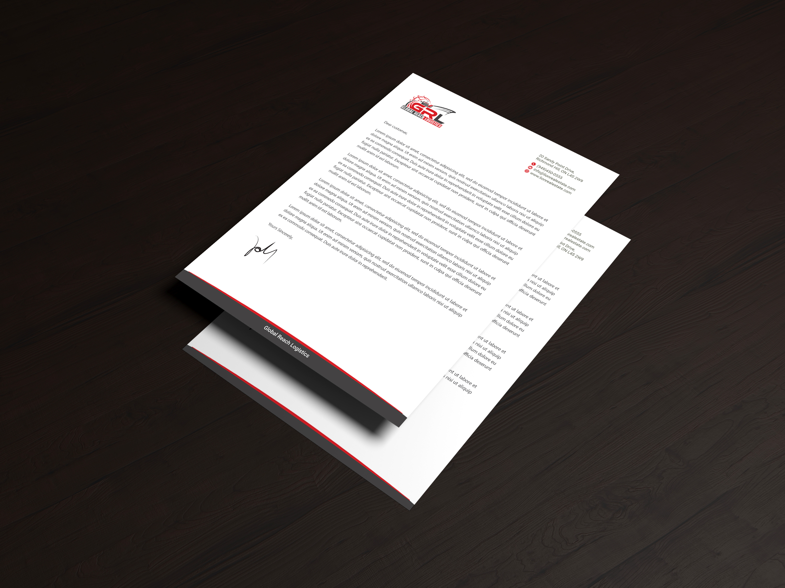 Letterhead Design by R.design for this project | Design #32829298