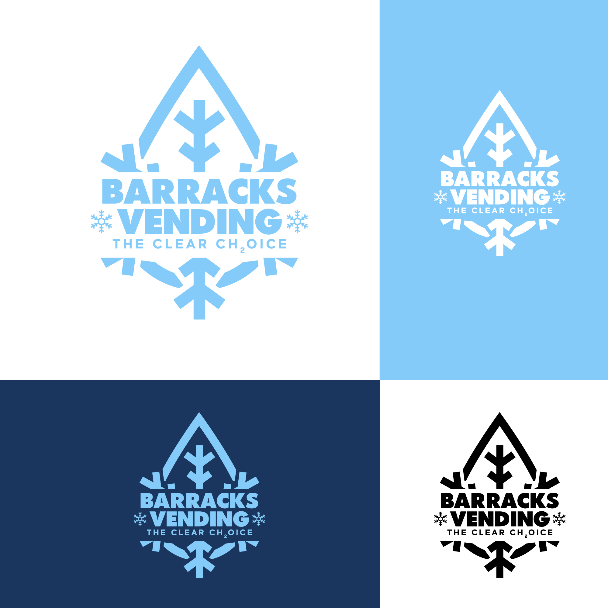 Economical, Bold, Ice and Water sales, vending machines Logo Design for