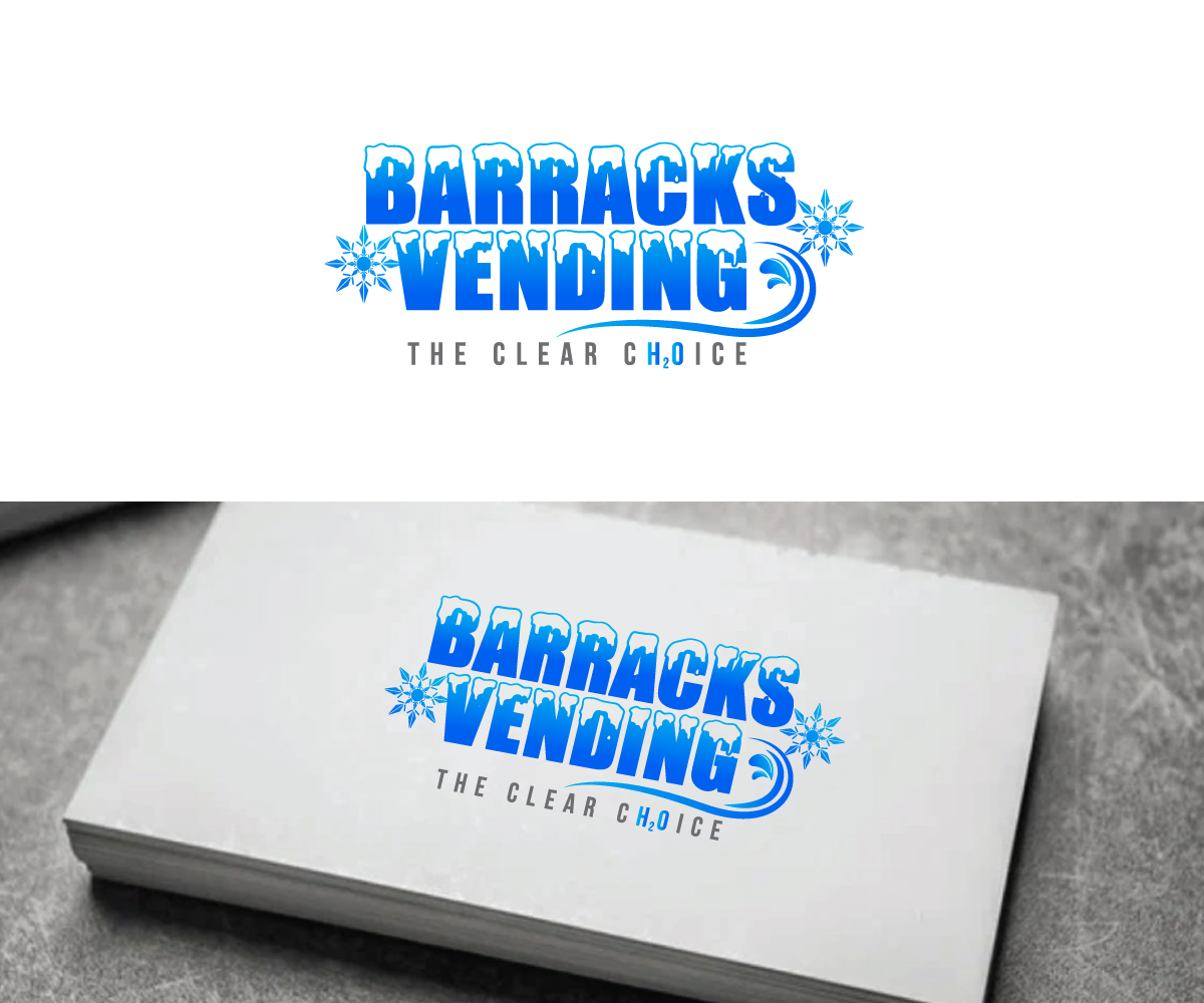 Economical, Bold, Ice and Water sales, vending machines Logo Design for