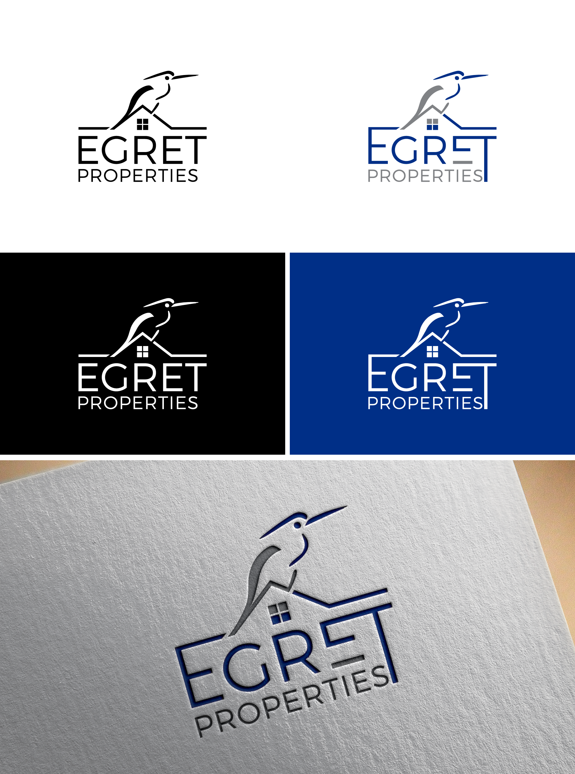 Logo Design by Ellene for Egret Properties | Design #32829709