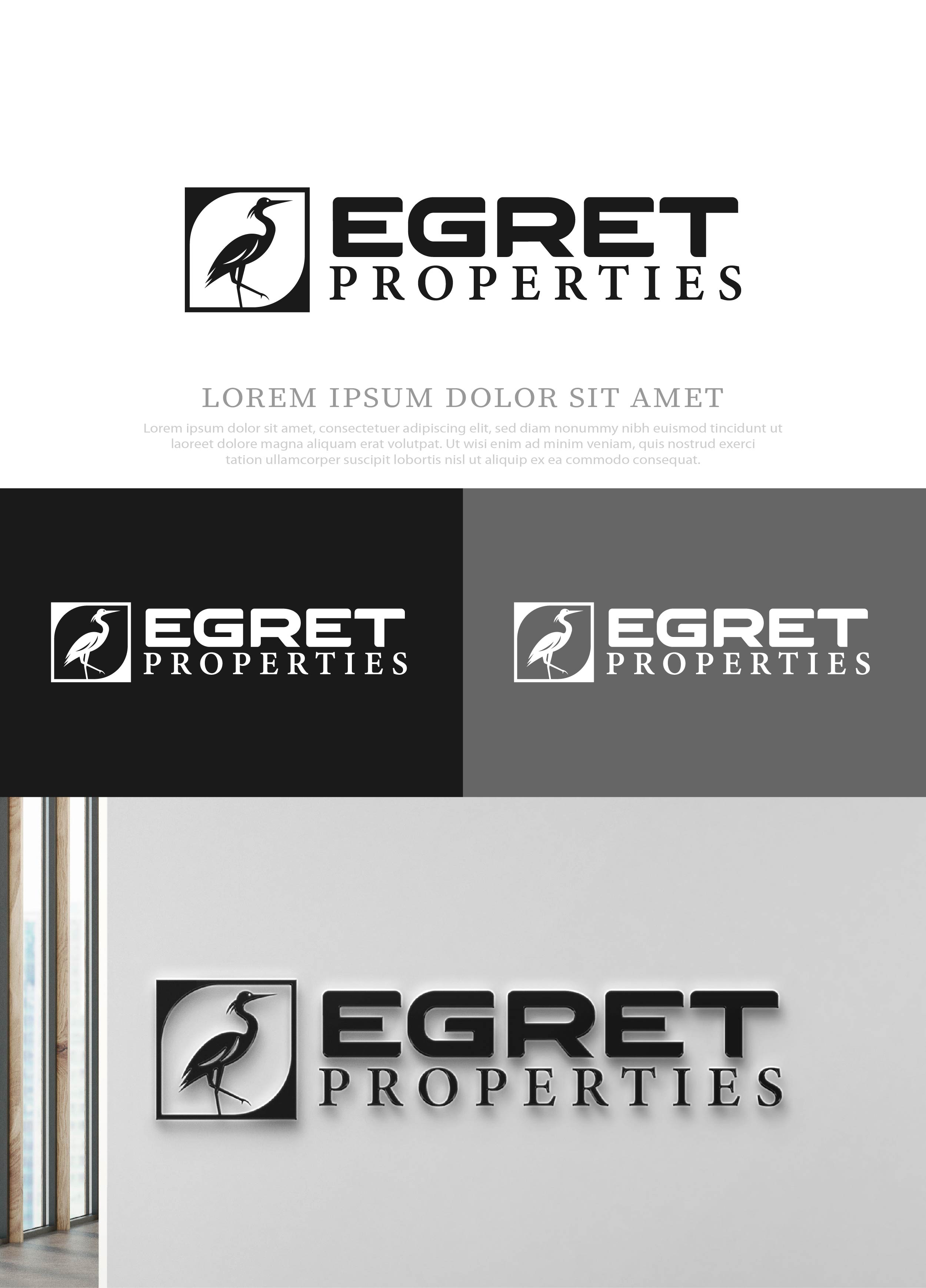 Logo Design by NasarLogo for Egret Properties | Design #32831930