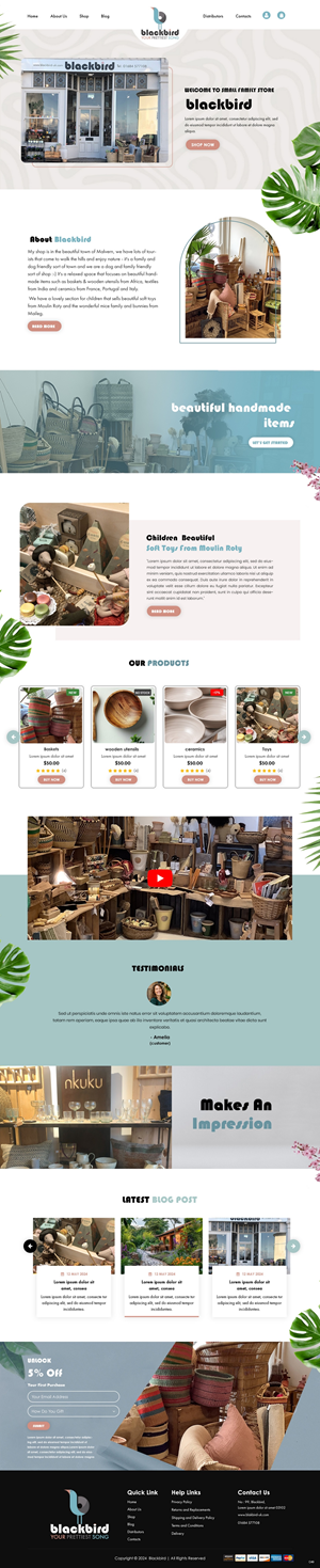 Squarespace Design by pb for Petals | Design: #32840174