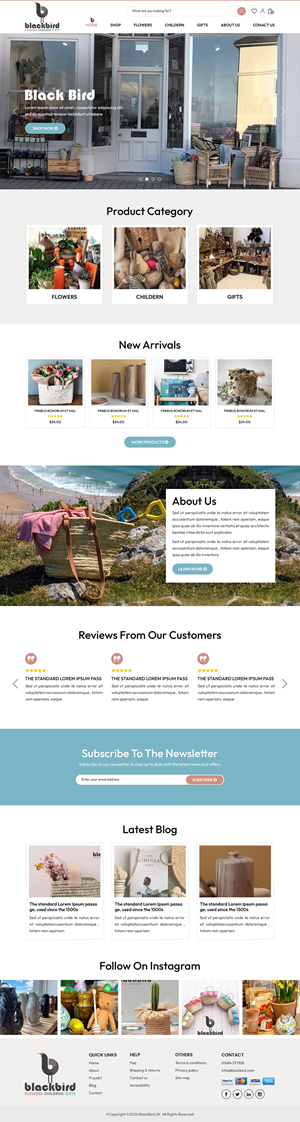 Squarespace Design by Titan Eagle for Petals | Design: #32835552