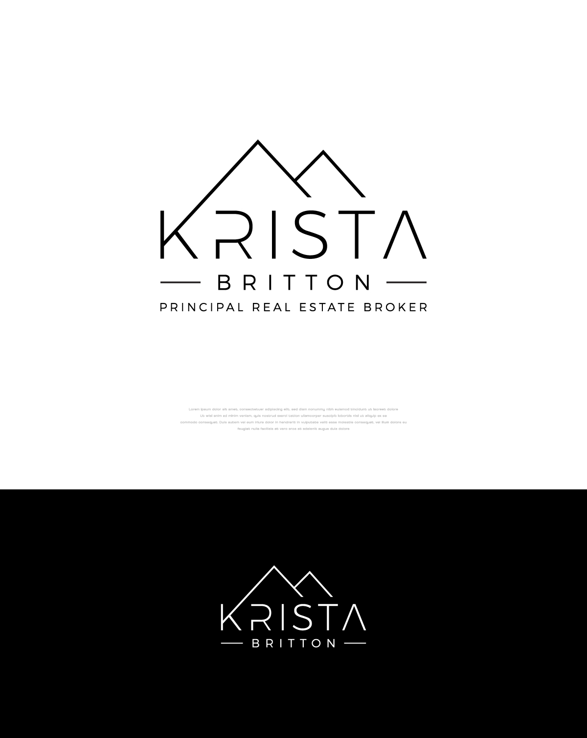 Logo Design by apik. for Krista Britton Principal real estate Broker | Design #32842304