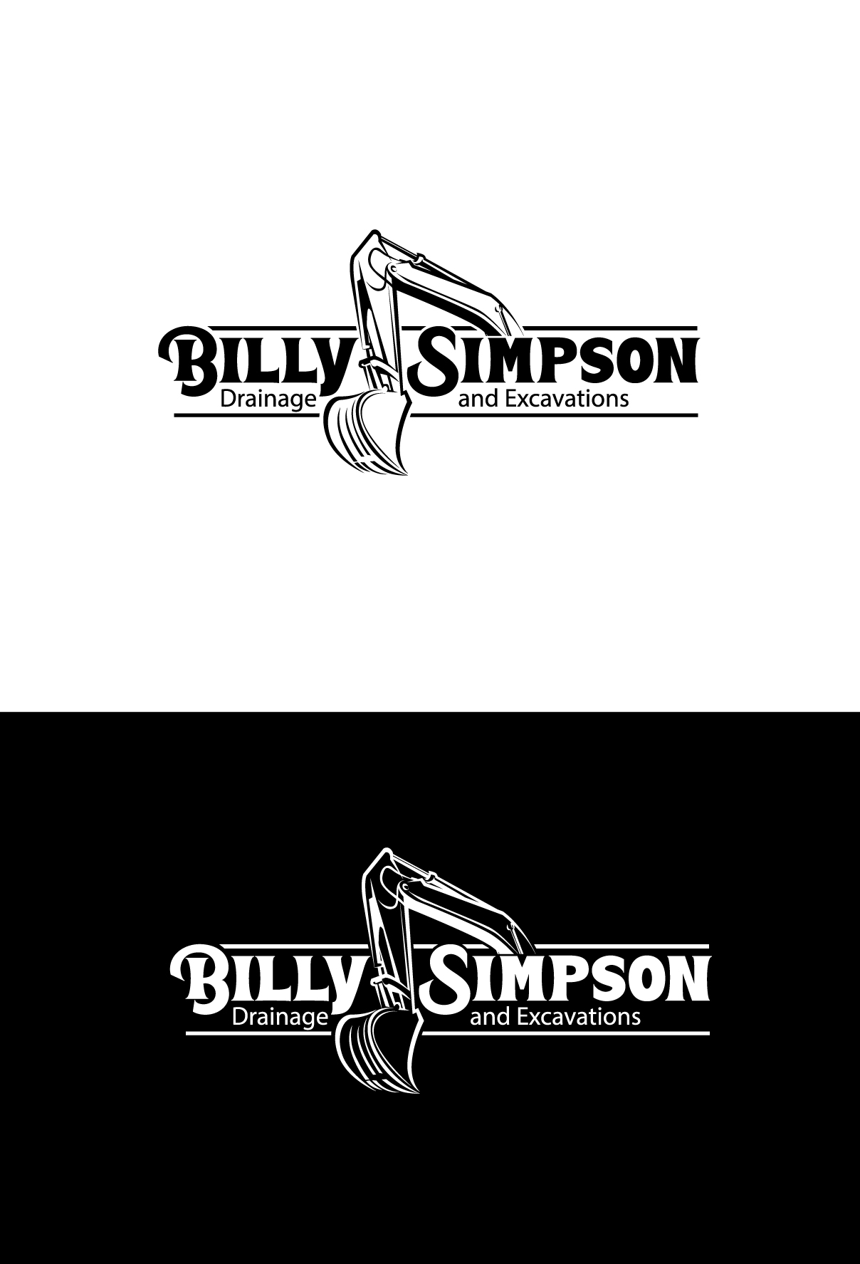 Diseño de Logo por LogoPoko para Billy Simpson Drainage and Excavations | Diseño #32854022