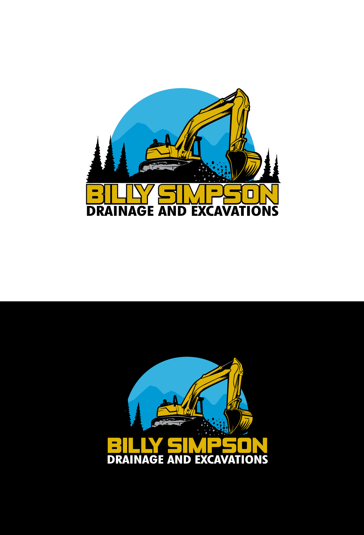 Logo Design by LogoPoko for Billy Simpson Drainage and Excavations | Design #32854023