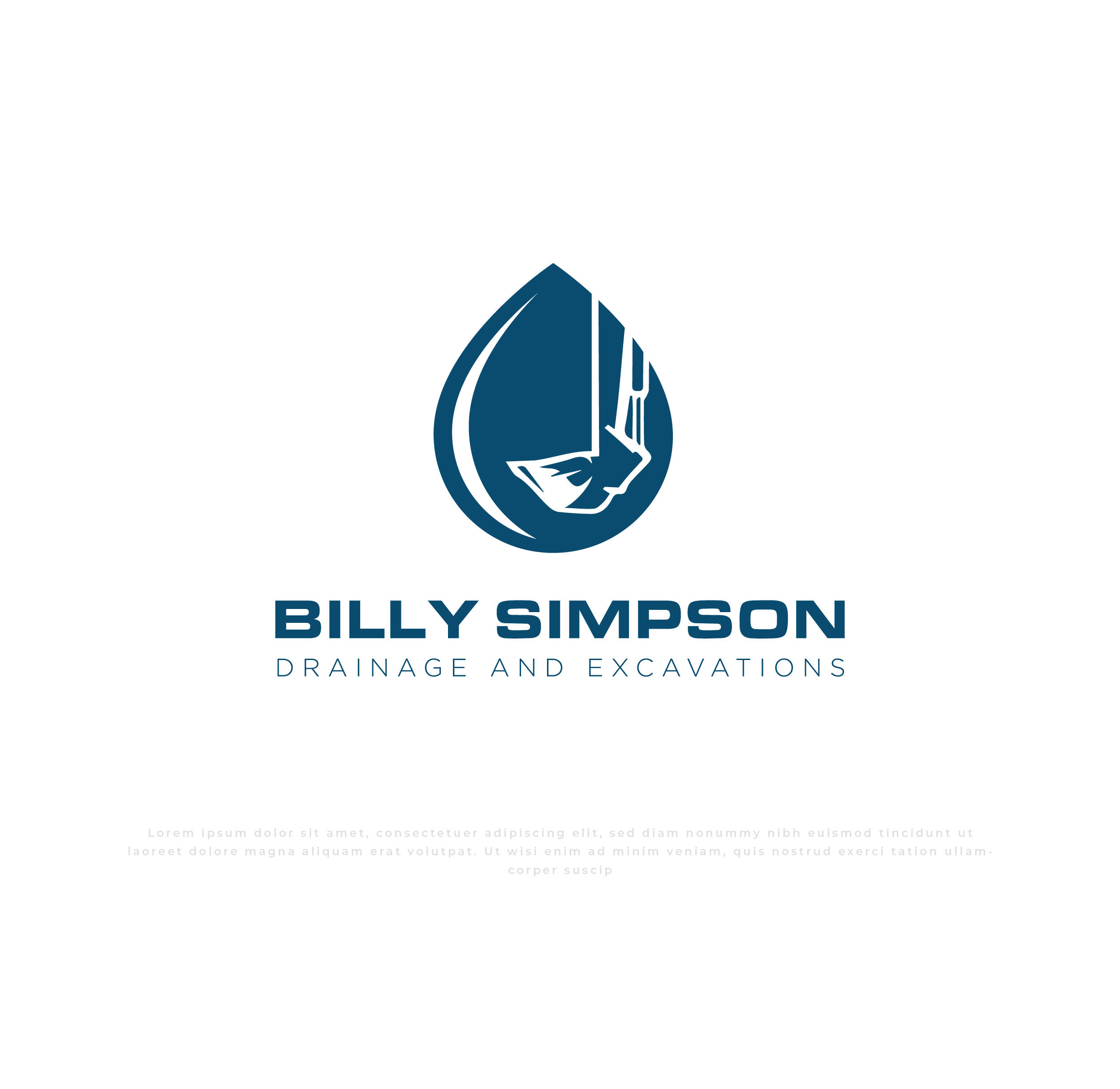 Logo Design by 99 Art.. for Billy Simpson Drainage and Excavations | Design #32865913