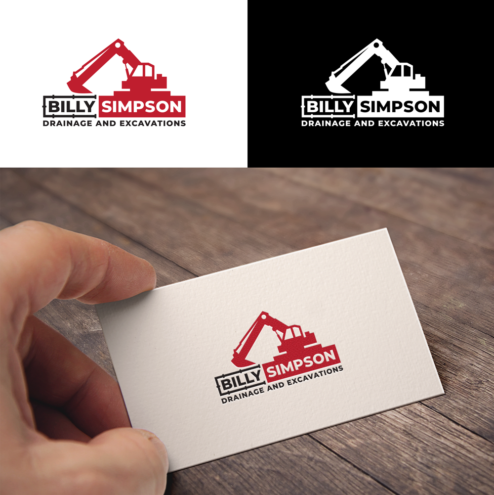 Logo Design by RA-bica for Billy Simpson Drainage and Excavations | Design #32882659