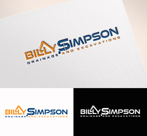 Logo Design by M Art & Design for Billy Simpson Drainage and Excavations | Design: #32852738