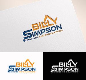 Logo Design by M Art & Design for Billy Simpson Drainage and Excavations | Design: #32852777