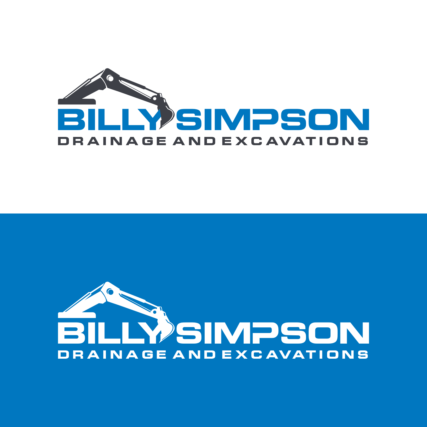 Logo Design by cah awu for Billy Simpson Drainage and Excavations | Design #32851895