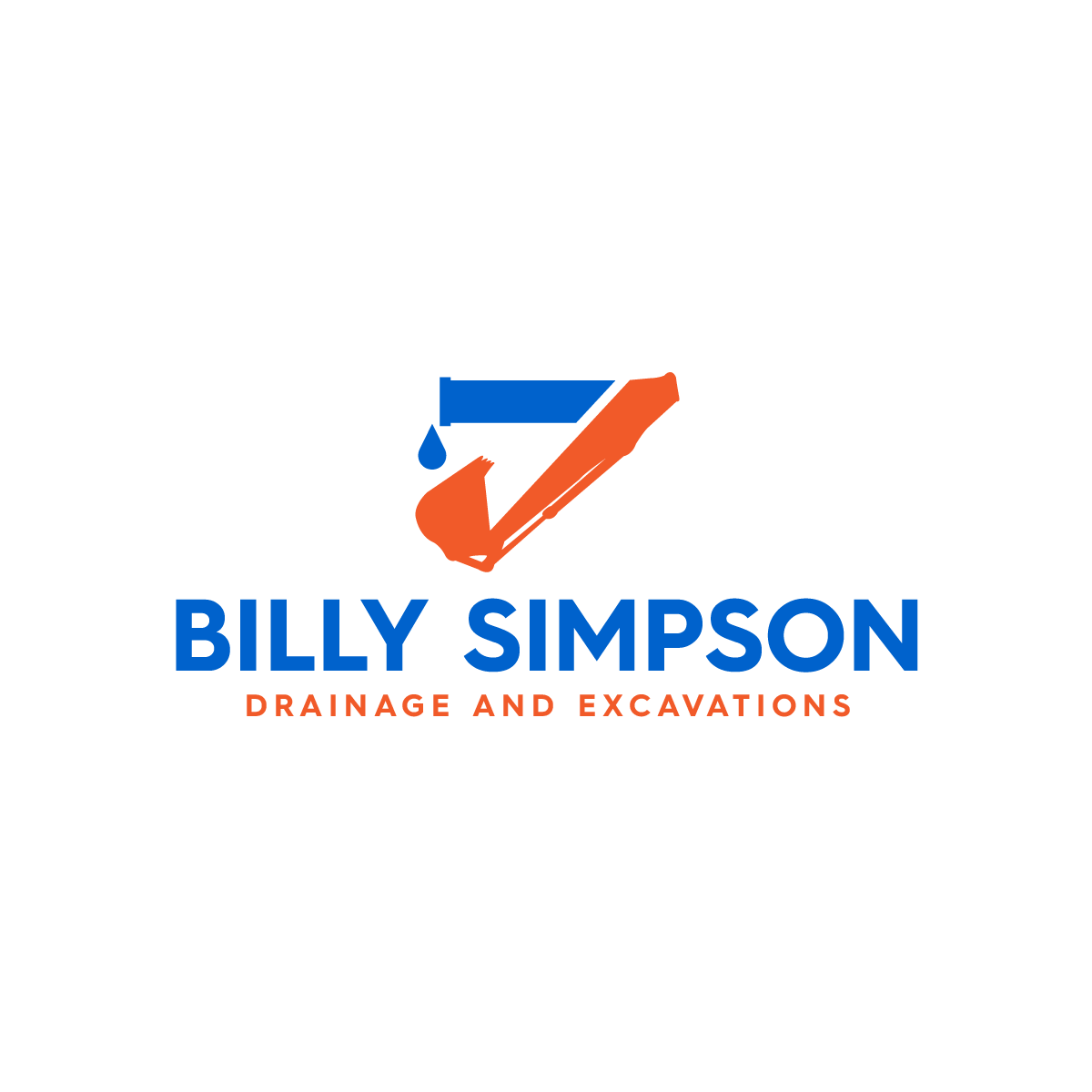 Logo Design by Elrich for Billy Simpson Drainage and Excavations | Design #32854793