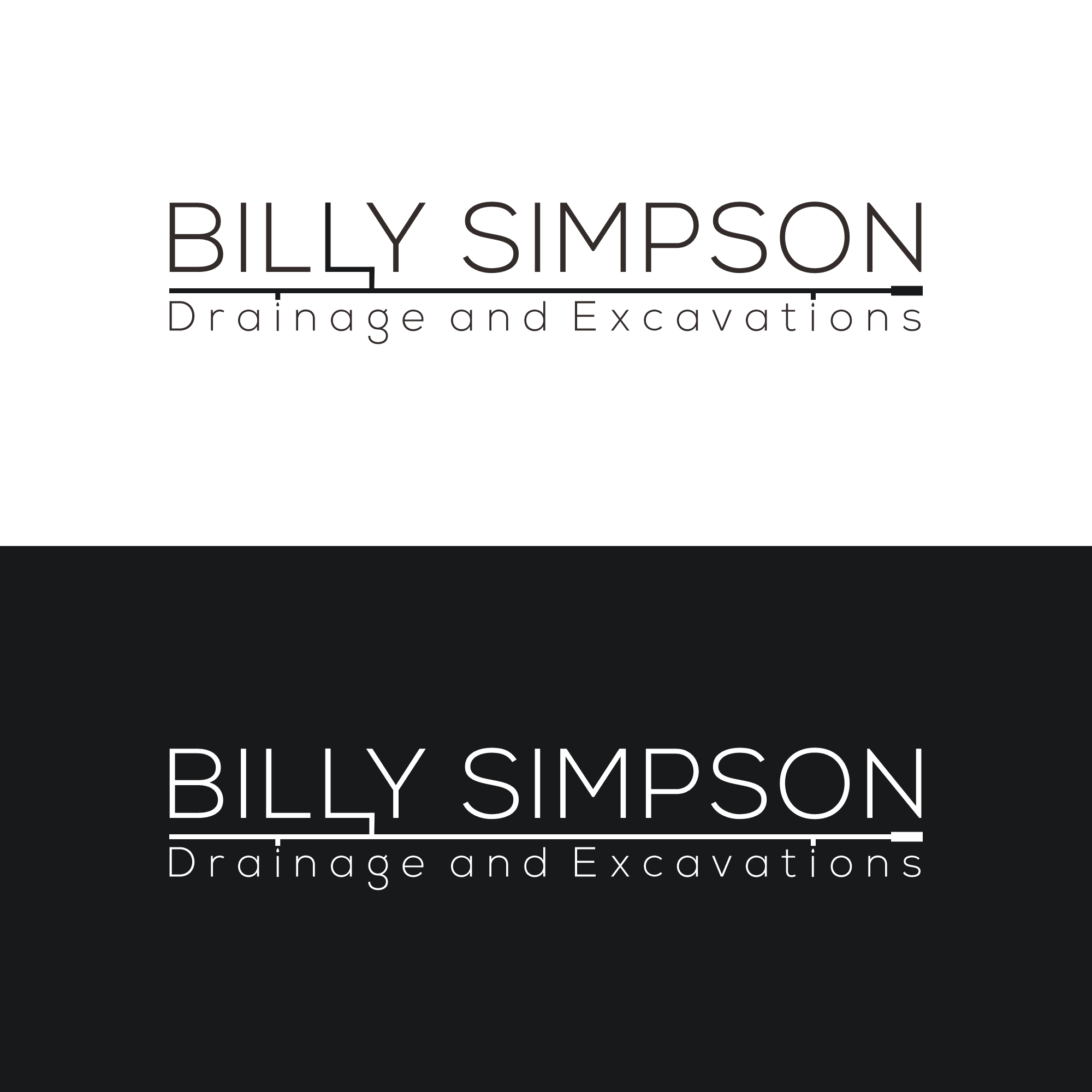Logo Design by Dita afiyanti for Billy Simpson Drainage and Excavations | Design #32877410