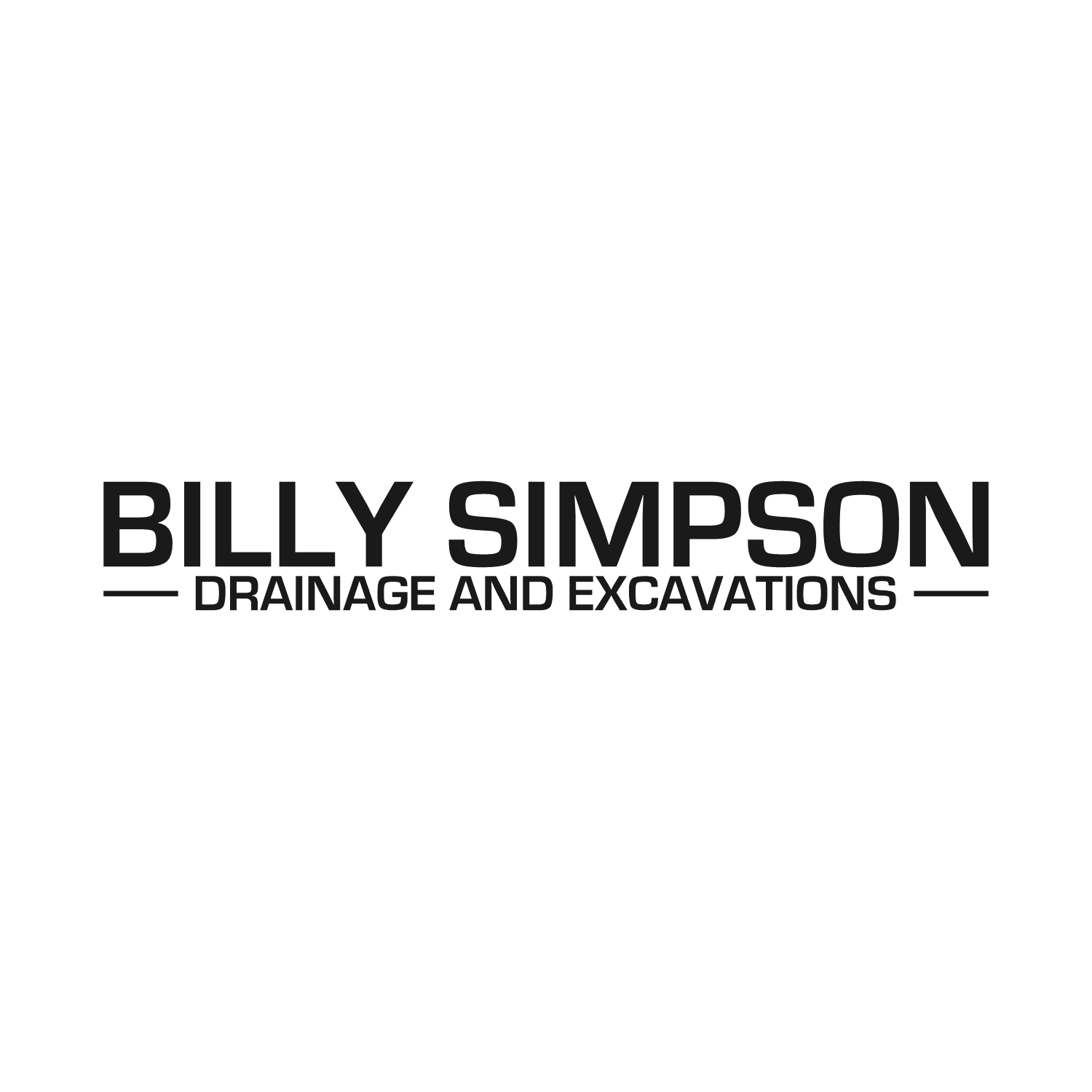Logo Design by Abigaill_design for Billy Simpson Drainage and Excavations | Design #32852273