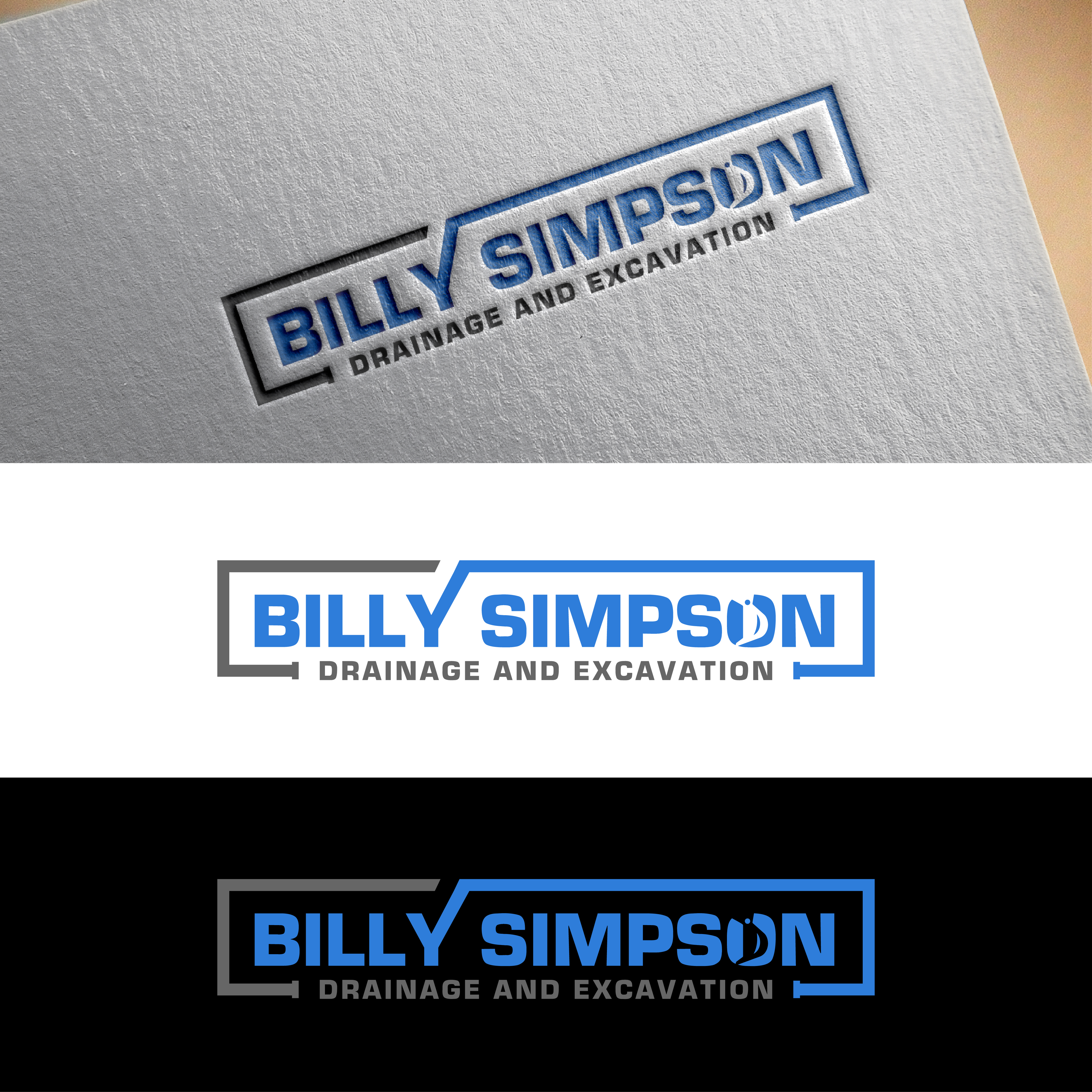 Diseño de Logo por ADBronze para Billy Simpson Drainage and Excavations | Diseño #32872239