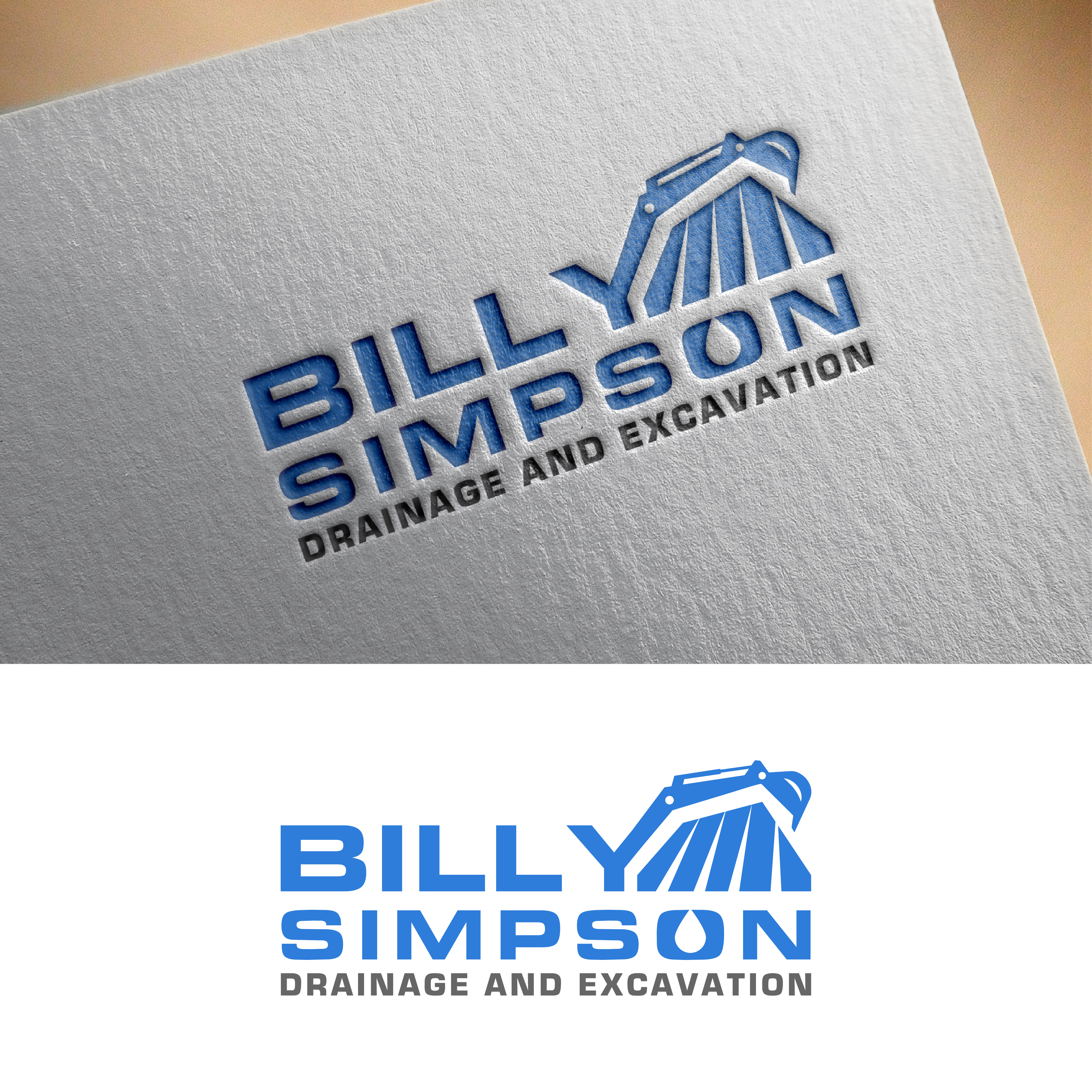 Diseño de Logo por ADBronze para Billy Simpson Drainage and Excavations | Diseño #32872240