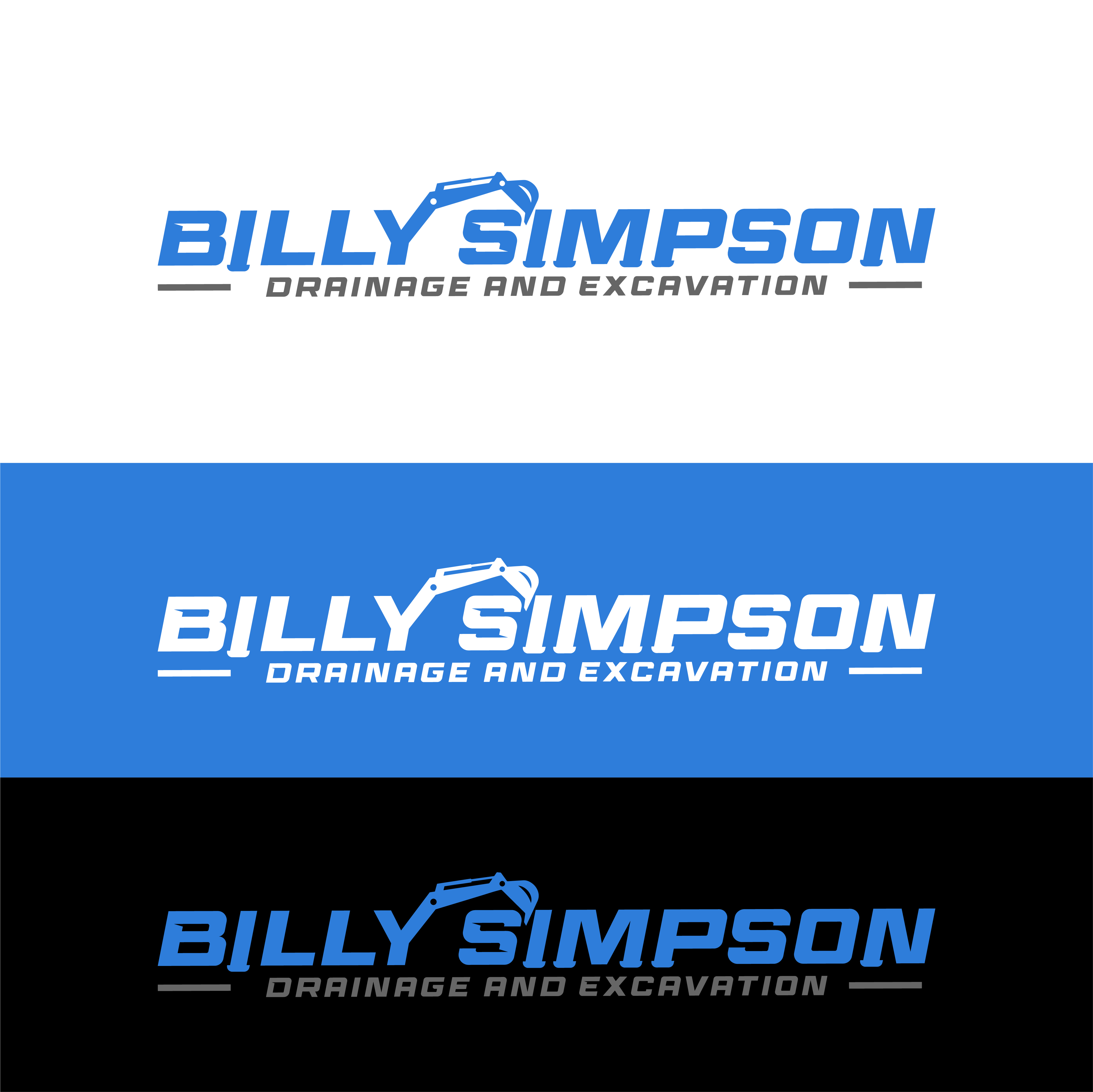 Logo Design by ADBronze for Billy Simpson Drainage and Excavations | Design #32872241