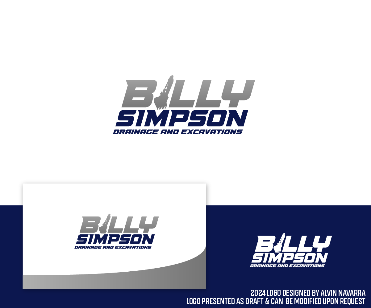 Logo Design by alvinnavarra for Billy Simpson Drainage and Excavations | Design #32861757
