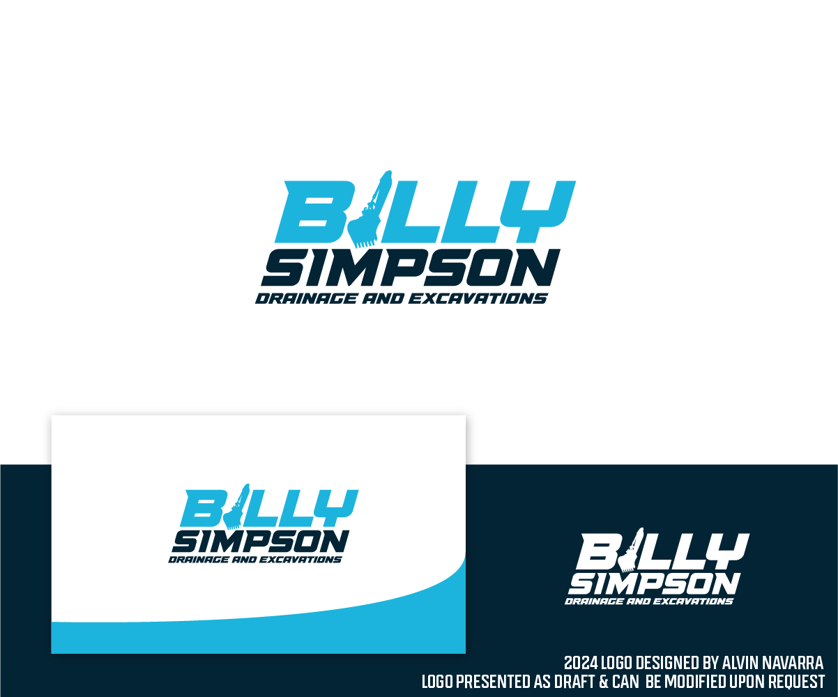 Logo Design by alvinnavarra for Billy Simpson Drainage and Excavations | Design #32861760