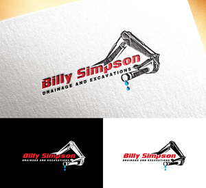 Logo Design by Dot Design 3 for Billy Simpson Drainage and Excavations | Design: #32857272