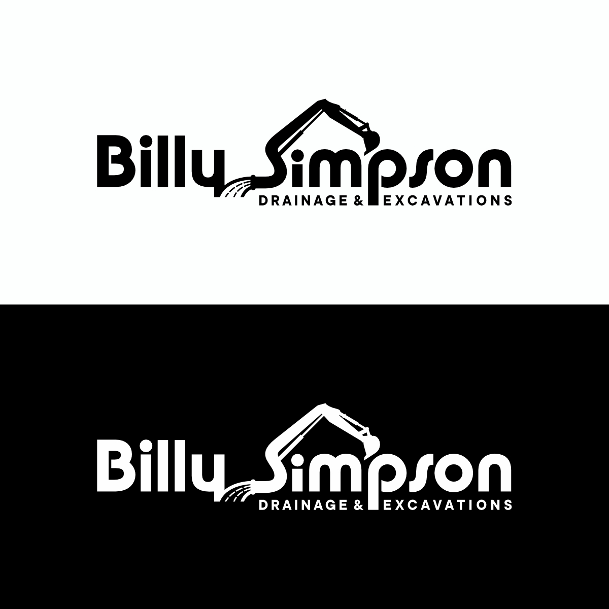 Logo Design by Ashani Bhattacharya for Billy Simpson Drainage and Excavations | Design #32856968
