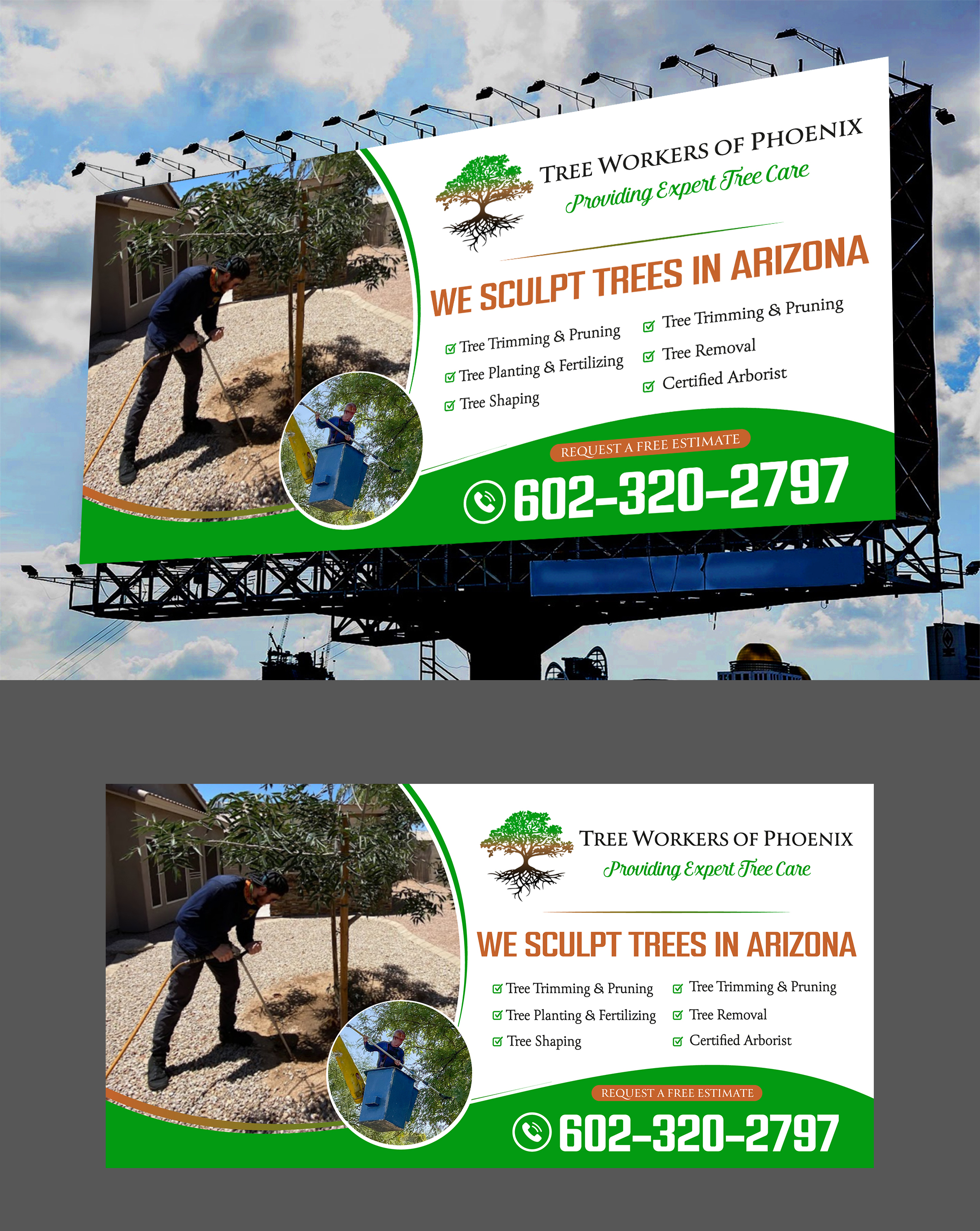 Werbetafel-Design von Adi GFX für Tree Workers Of Phoenix | Design #32859309