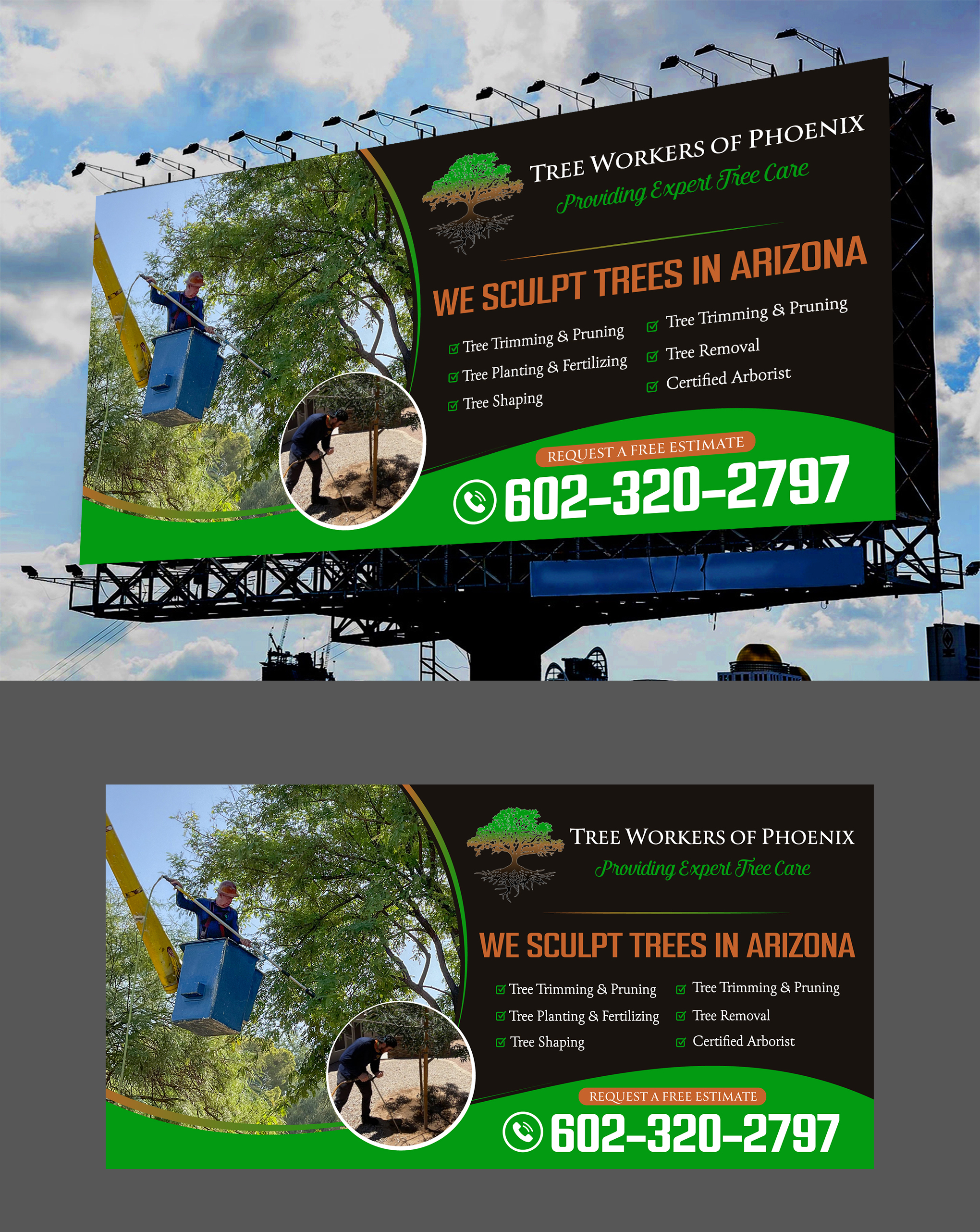 Werbetafel-Design von Adi GFX für Tree Workers Of Phoenix | Design #32859758