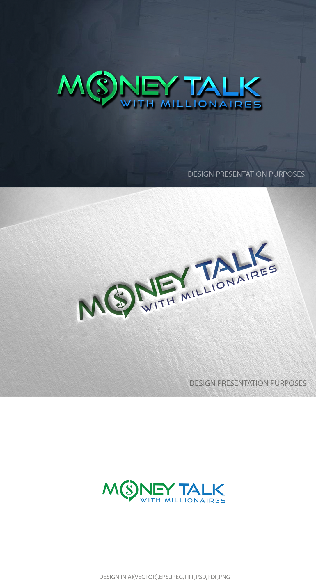 Logo Design by zebronicgraphic for Money Talk with Millionaires | Design #32858718
