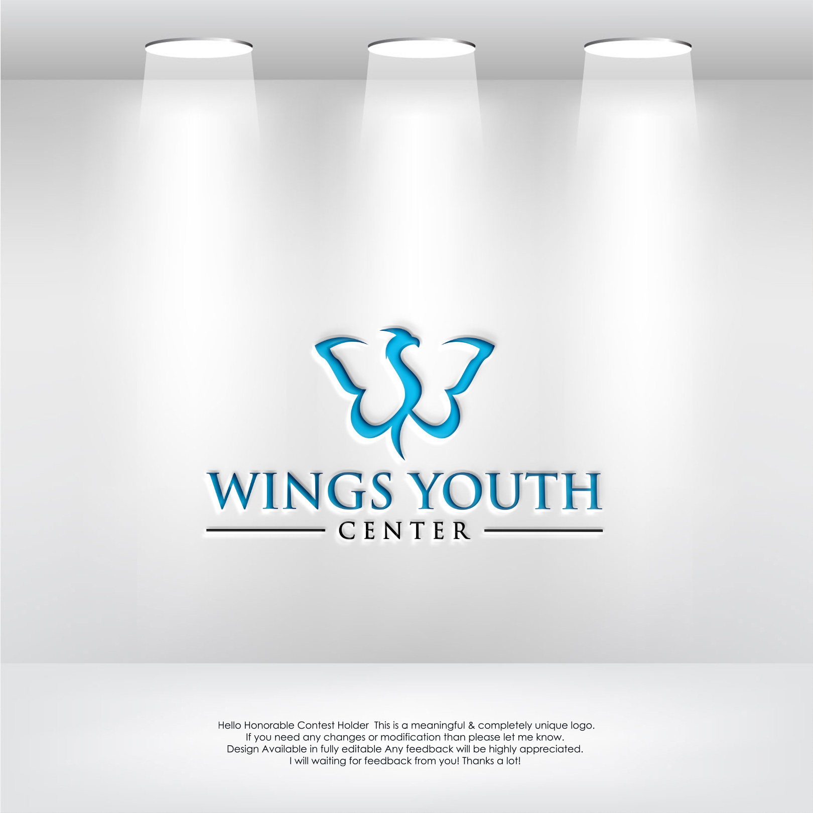 Diseño de Logo por LogoEon para WINGS THERAPY CENTER | Diseño #32862296