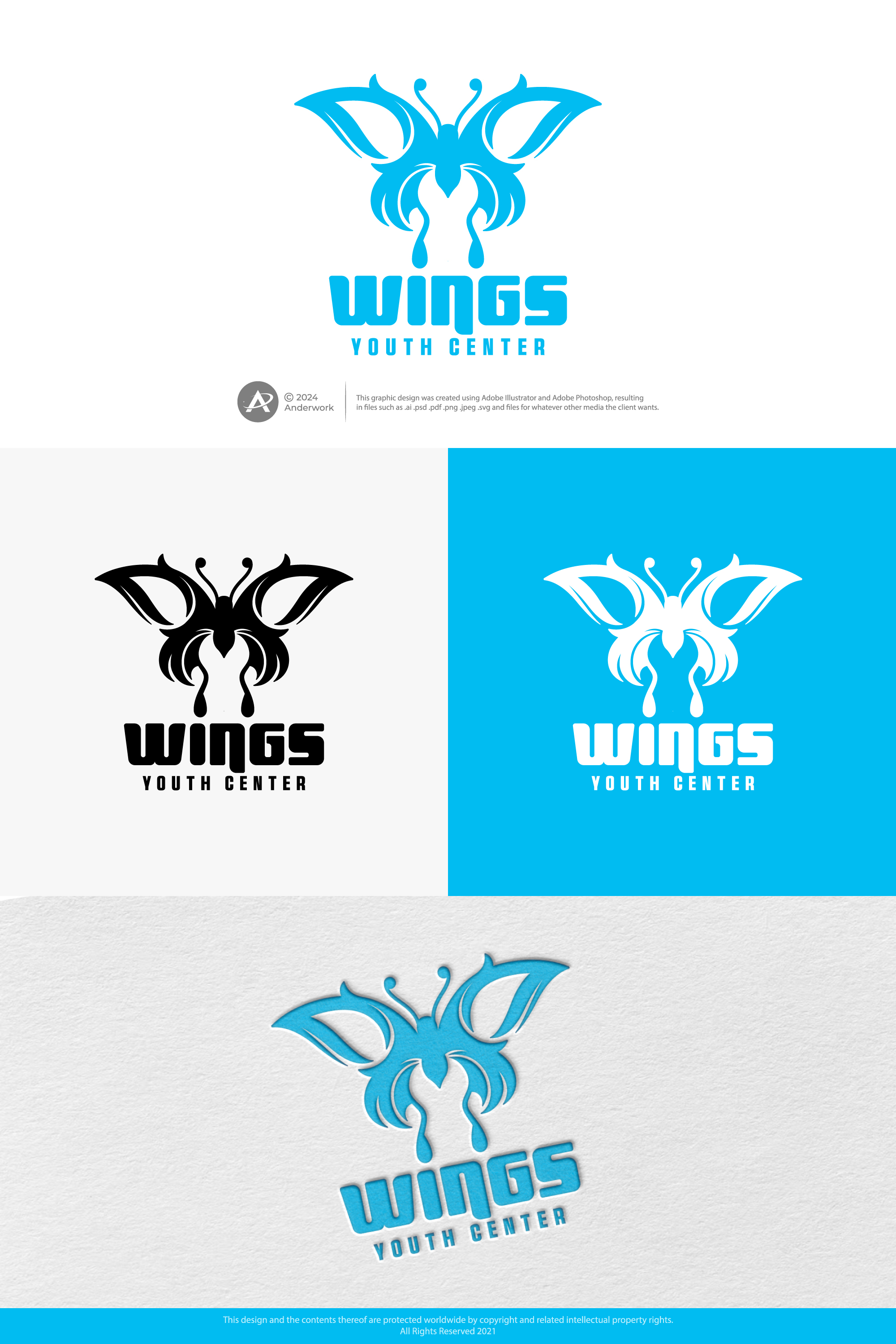 Logo Design by Anderwork for WINGS THERAPY CENTER | Design #32860519