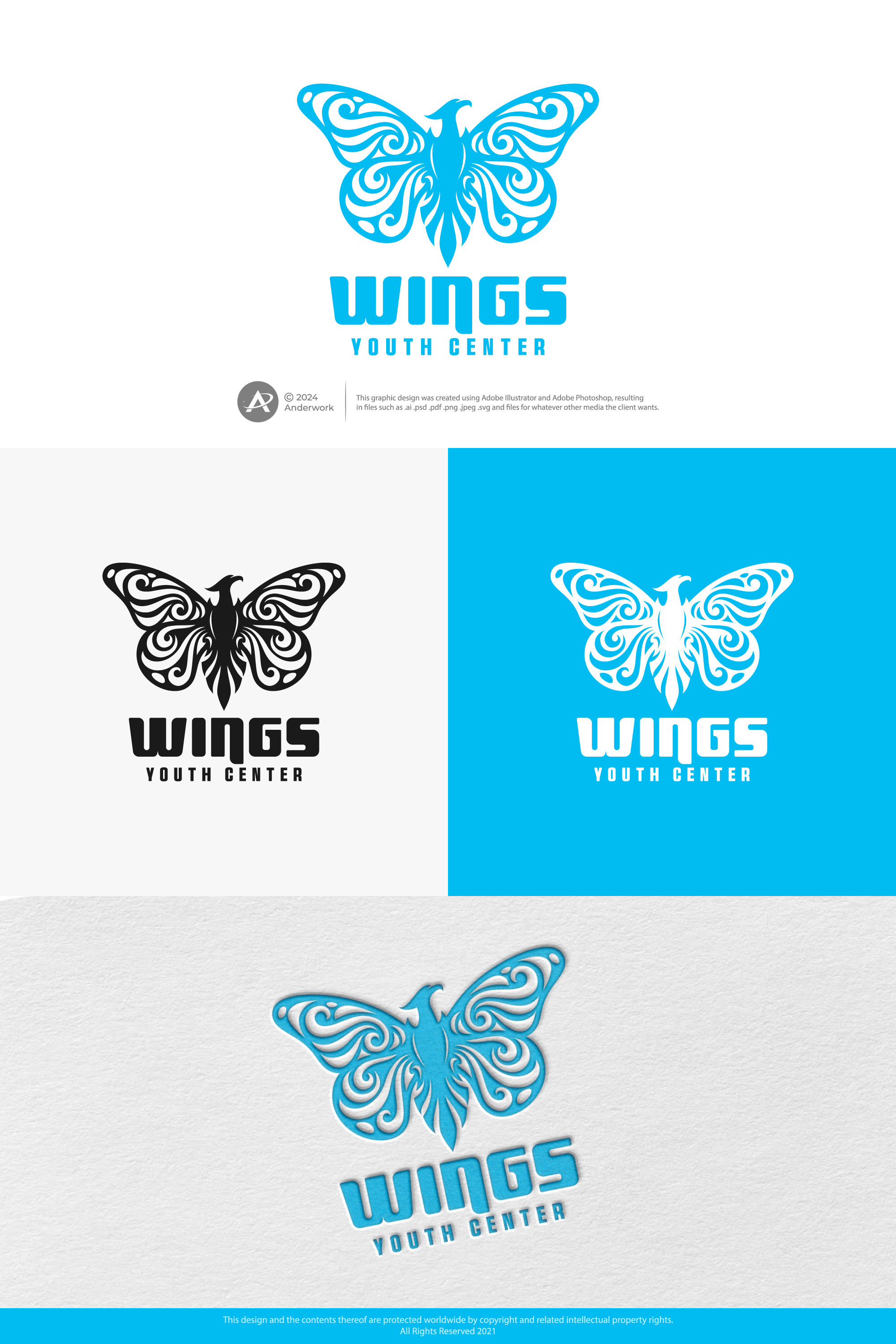 Diseño de Logo por Anderwork para WINGS THERAPY CENTER | Diseño #32866488