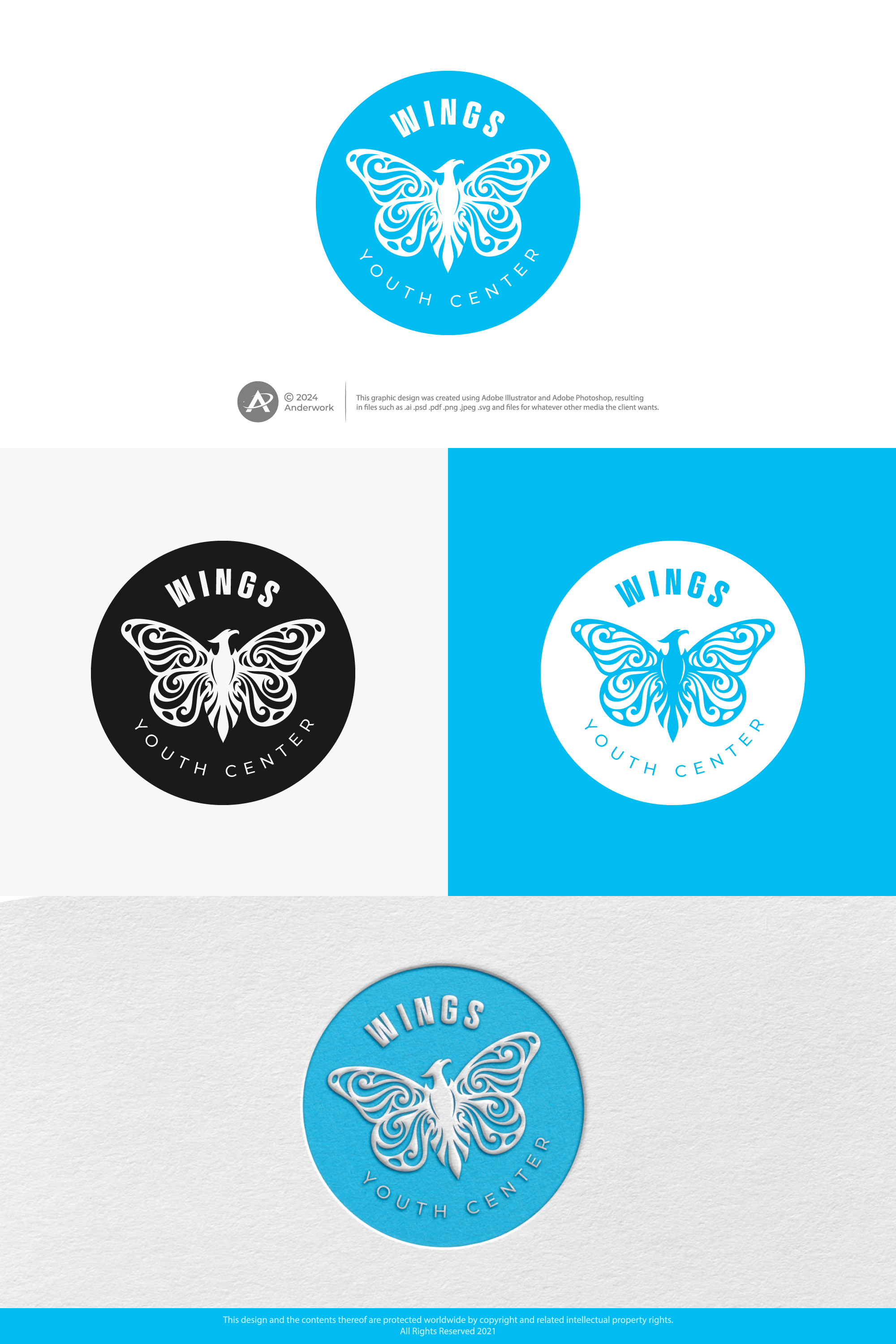 Diseño de Logo por Anderwork para WINGS THERAPY CENTER | Diseño #32866489