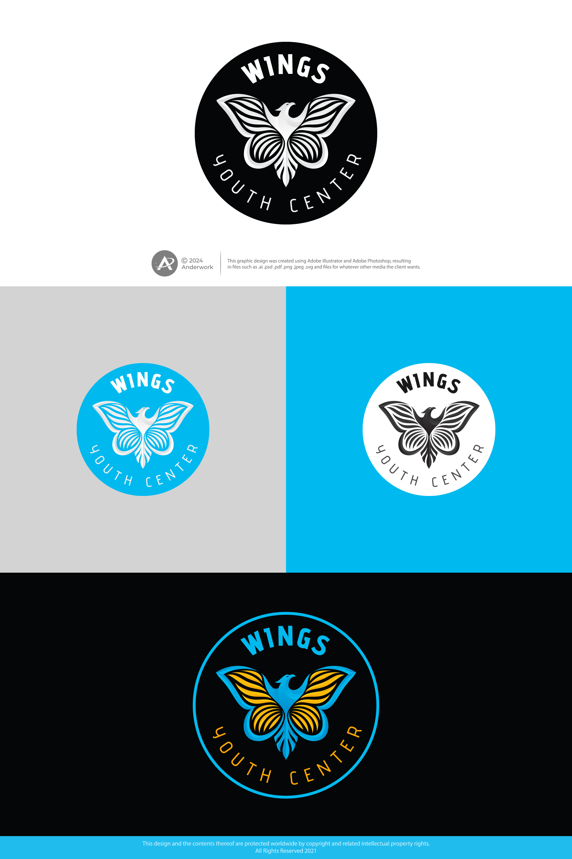 Logo Design by Anderwork for WINGS THERAPY CENTER | Design #32908093