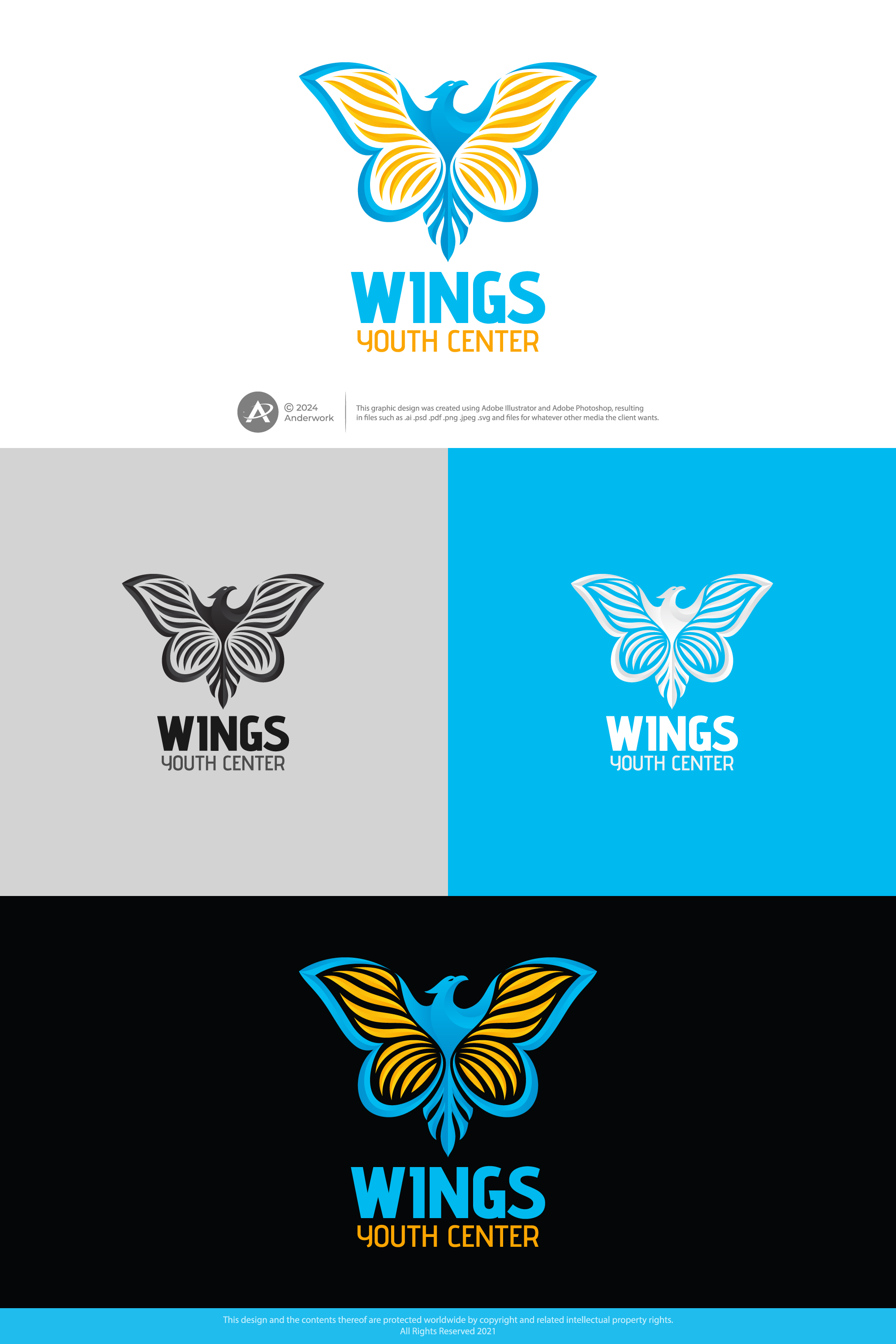 Logo Design by Anderwork for WINGS THERAPY CENTER | Design #32908094
