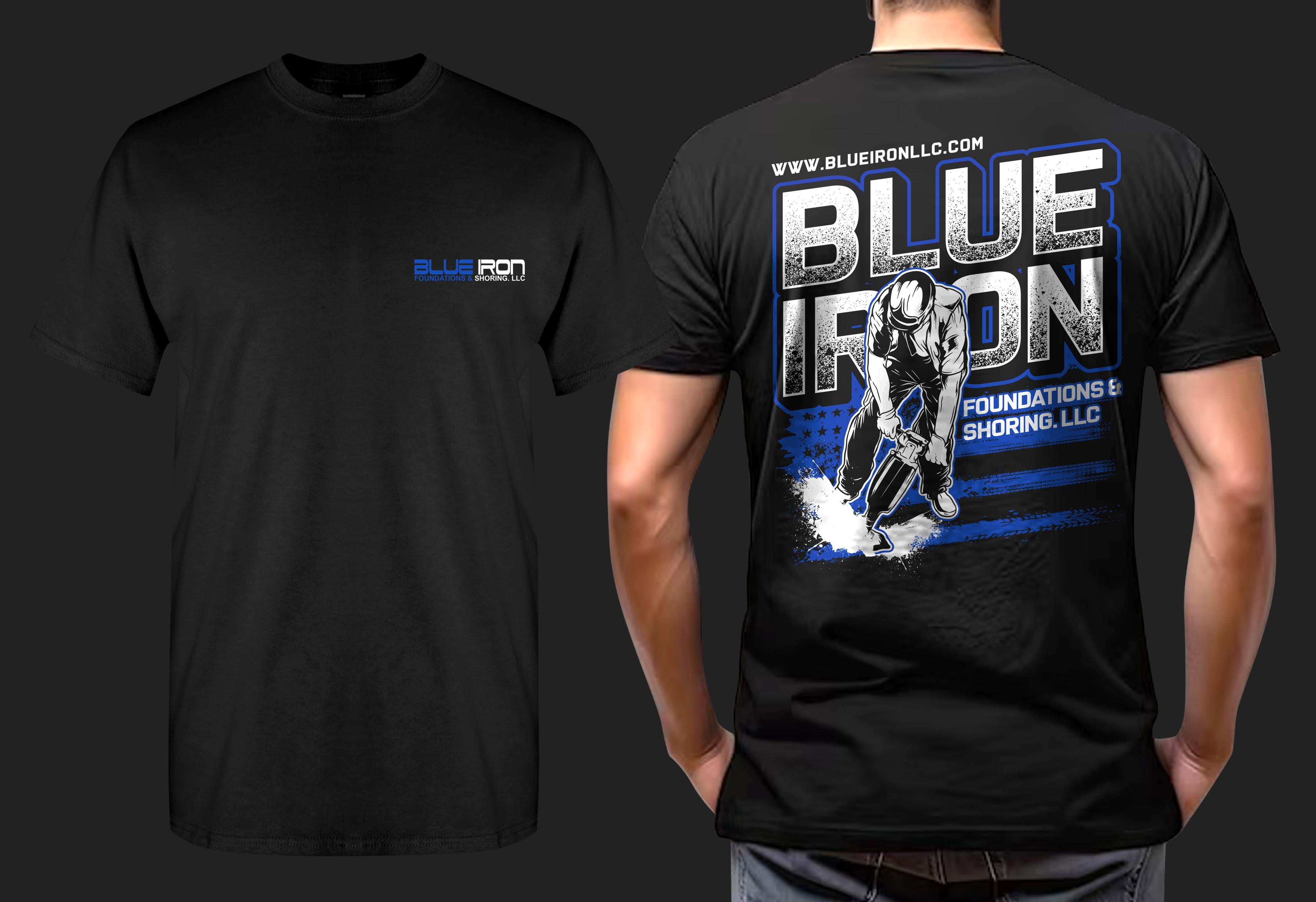Design de T-shirt par guruntool pour Blue Iron Foundations & Shoring, LLC | Design #32866249