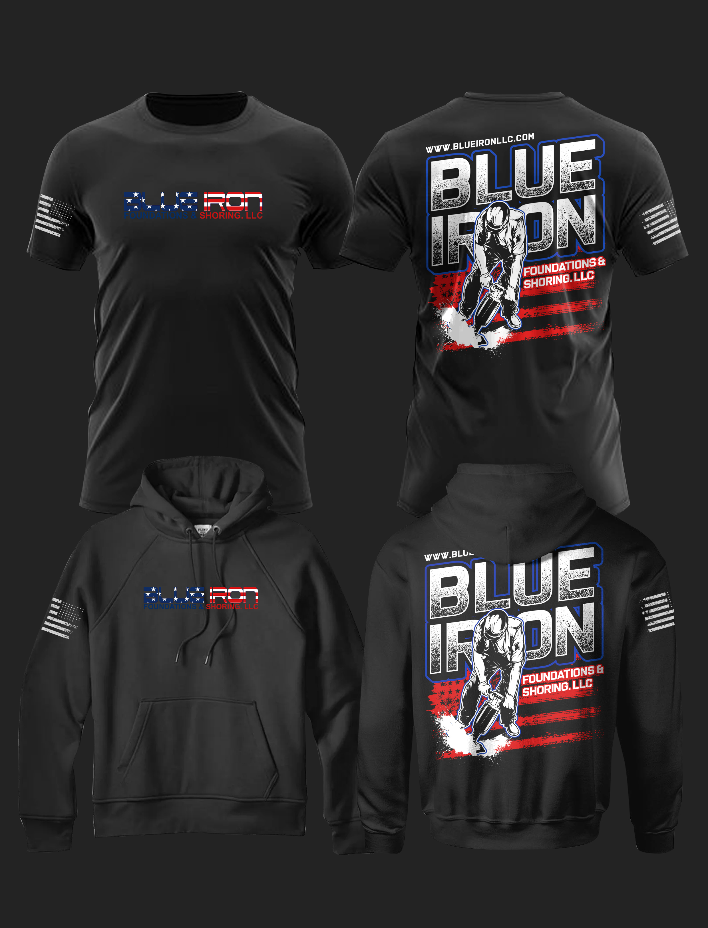 Diseño de Camiseta por guruntool para Blue Iron Foundations & Shoring, LLC | Diseño #32866320
