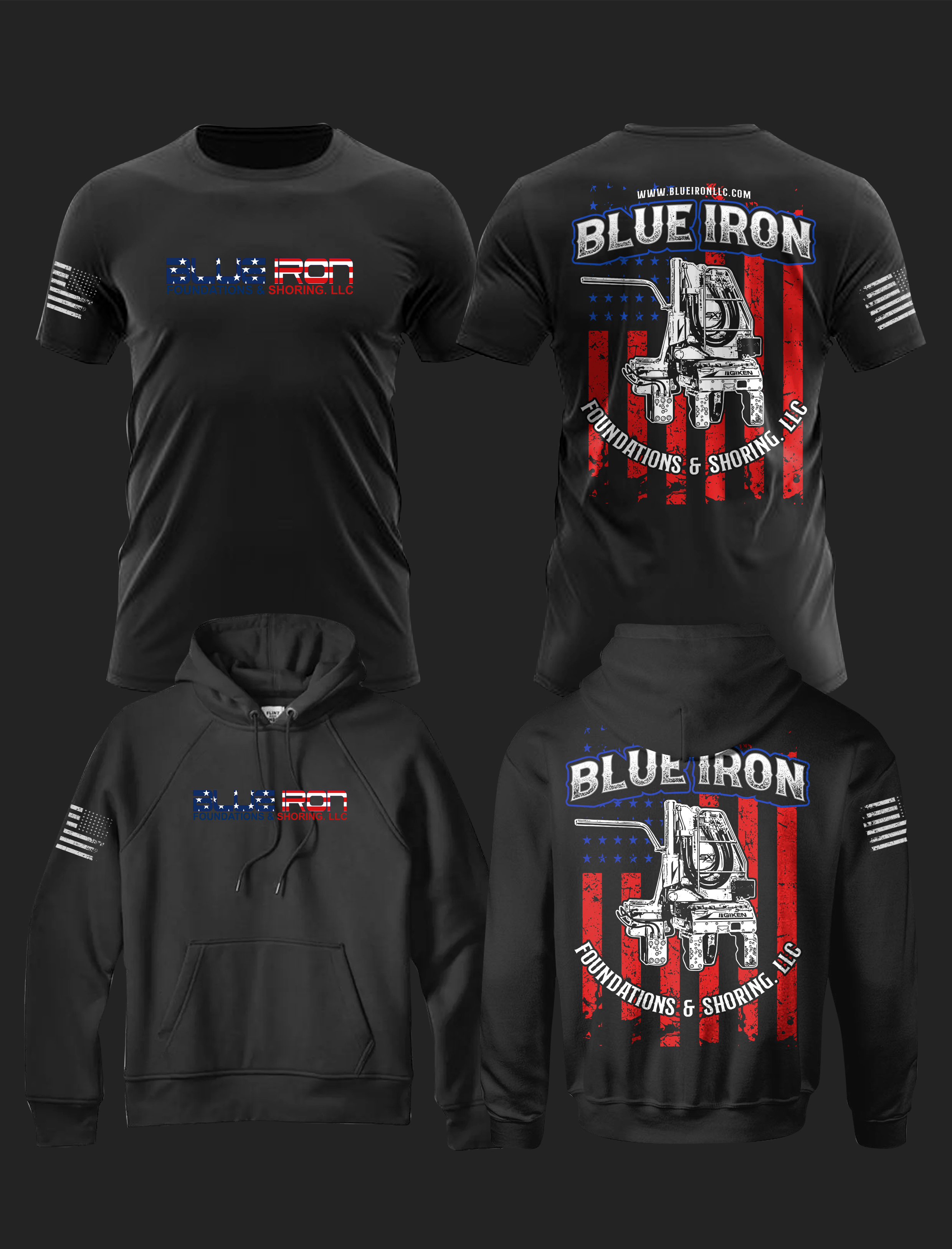 Design de T-shirt par guruntool pour Blue Iron Foundations & Shoring, LLC | Design #32880699