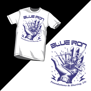 T-Shirt-Design von DesignNixon für Blue Iron Foundations & Shoring, LLC | Design: #32881040