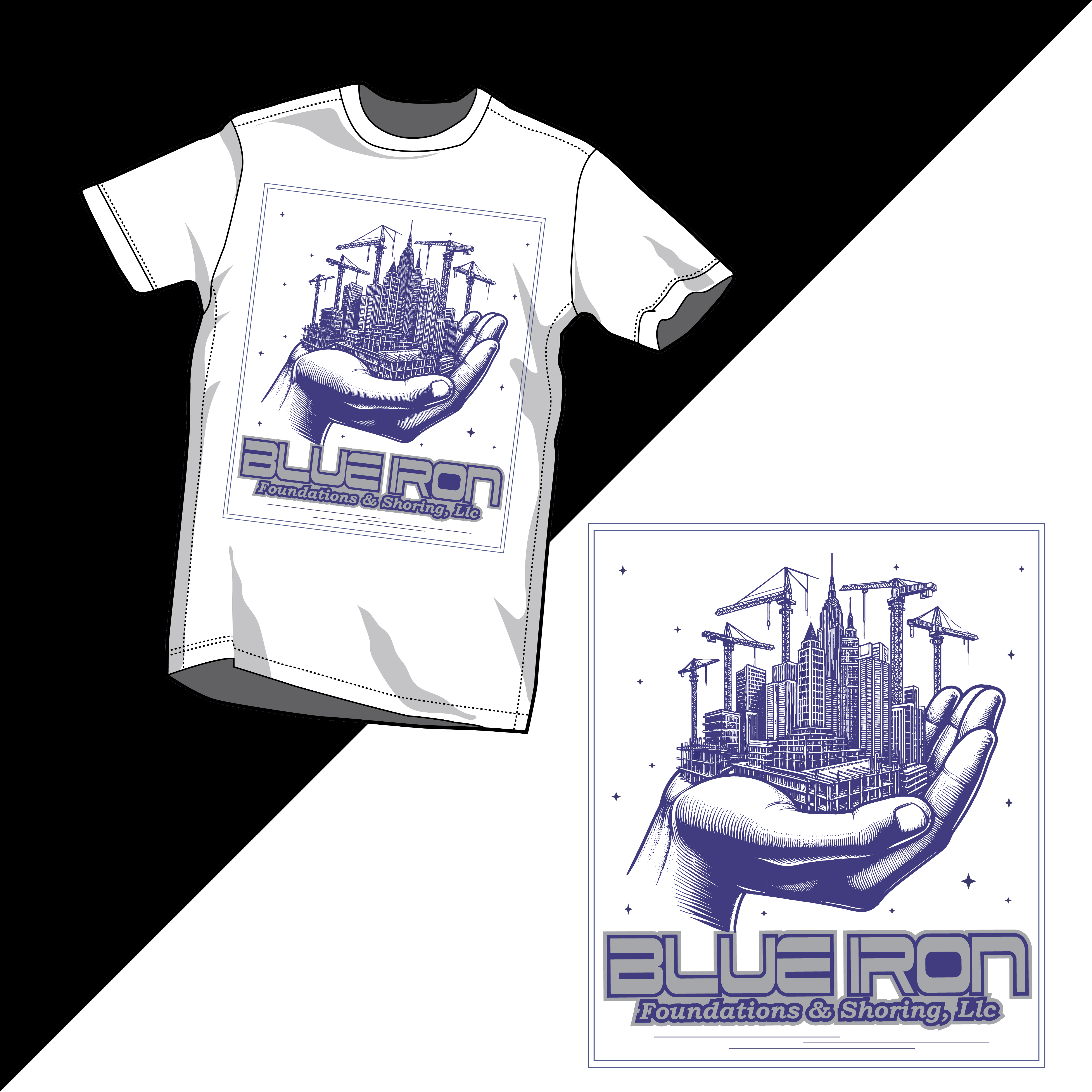 Design de T-shirt par DesignNixon pour Blue Iron Foundations & Shoring, LLC | Design #32881041