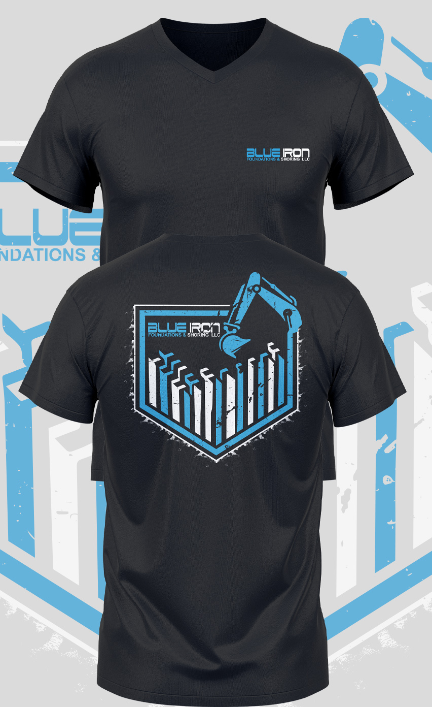Design de T-shirt par Teespixels pour Blue Iron Foundations & Shoring, LLC | Design #32889764