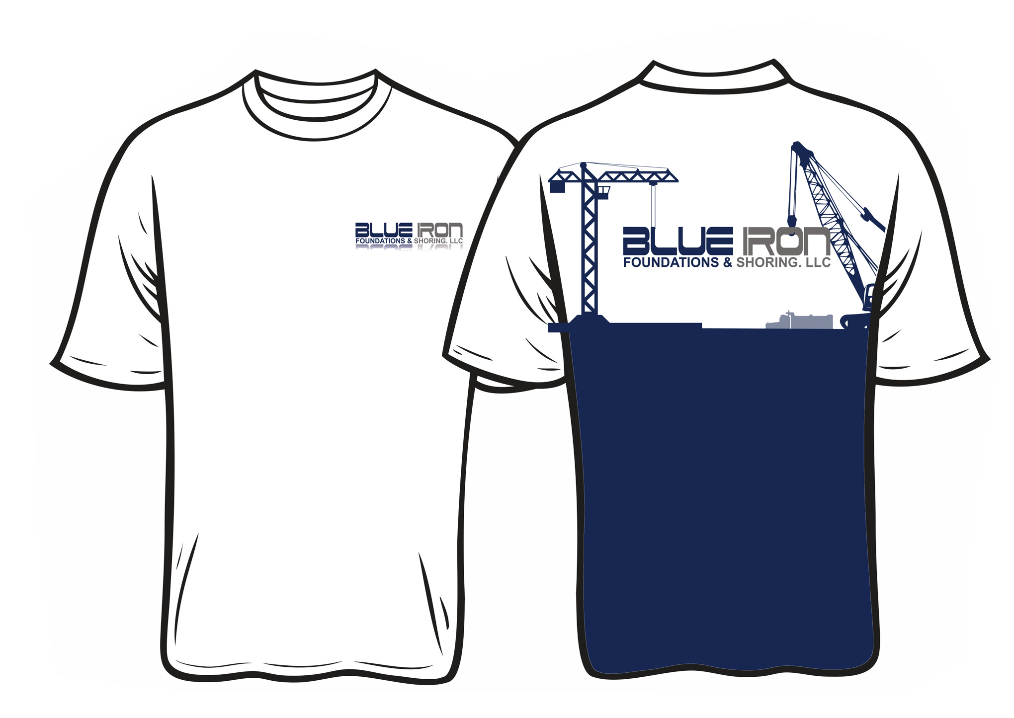 Design de T-shirt par Creative symbol pour Blue Iron Foundations & Shoring, LLC | Design #32876009