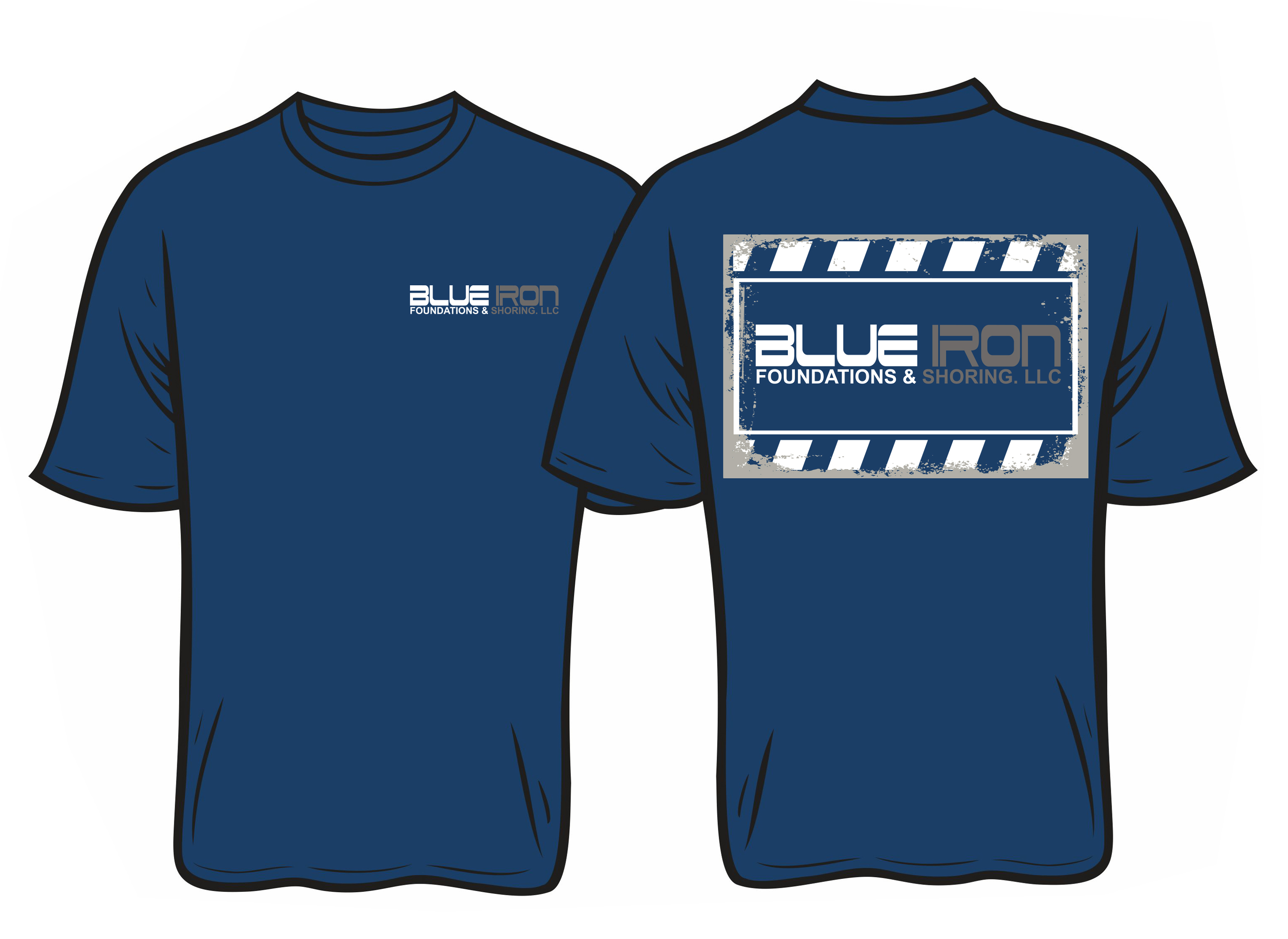 T-shirt Design by Creative symbol for Blue Iron Foundations & Shoring, LLC | Design #32882745