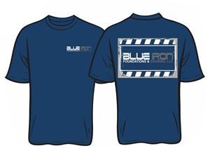 T-Shirt-Design von Creative symbol für Blue Iron Foundations & Shoring, LLC | Design: #32882745