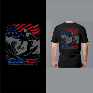 Diseño de Camiseta por onze design para Blue Iron Foundations & Shoring, LLC | Diseño: #32865438