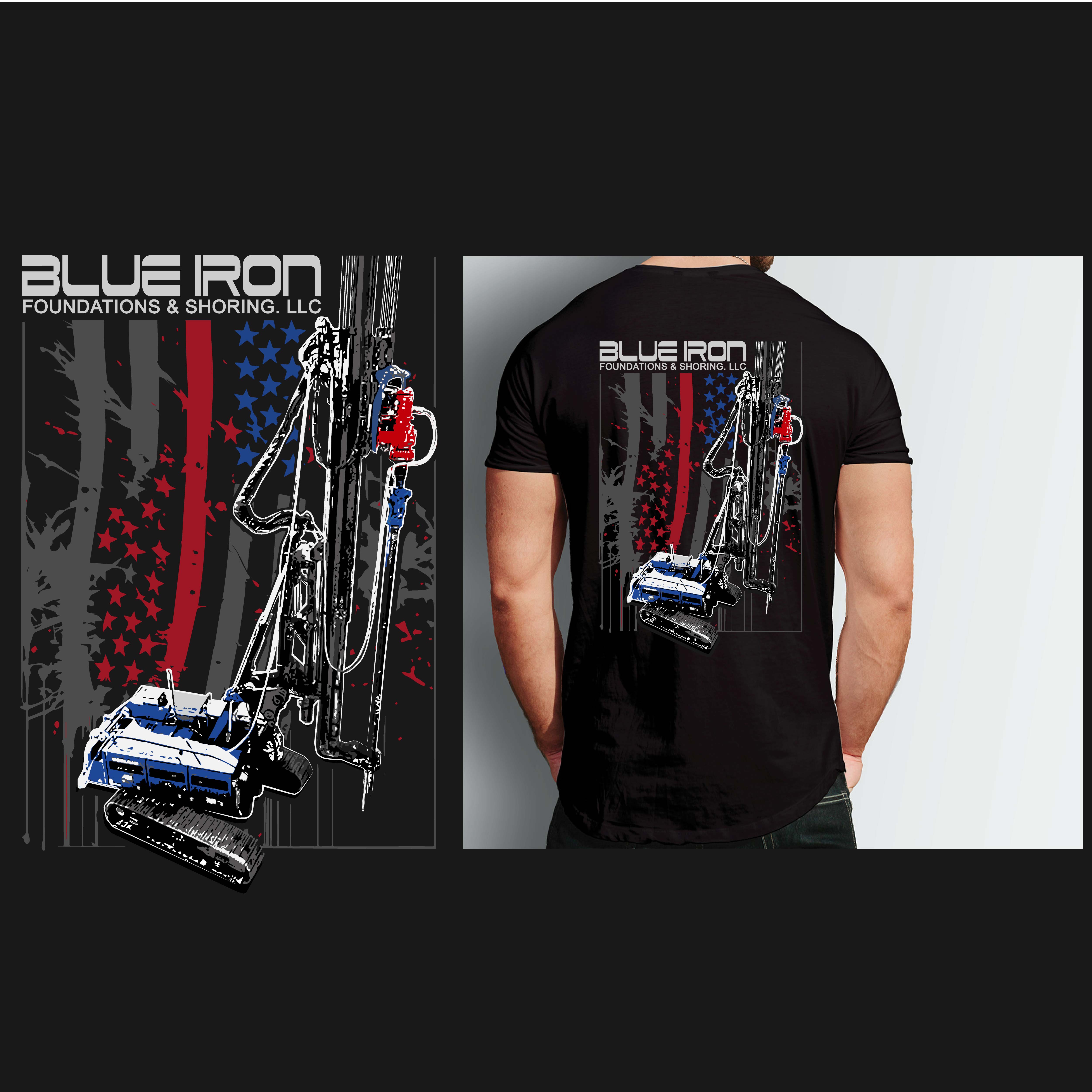Design de T-shirt par onze design pour Blue Iron Foundations & Shoring, LLC | Design #32887534