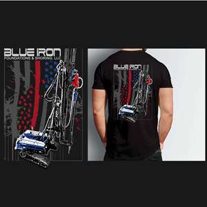 Diseño de Camiseta por onze design para Blue Iron Foundations & Shoring, LLC | Diseño: #32887534