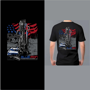 Diseño de Camiseta por onze design para Blue Iron Foundations & Shoring, LLC | Diseño: #32949162