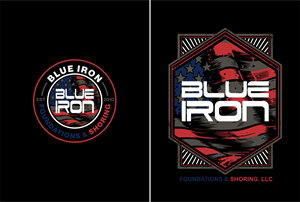 T-shirt Design by erikdesign for Blue Iron Foundations & Shoring, LLC | Design #32871165