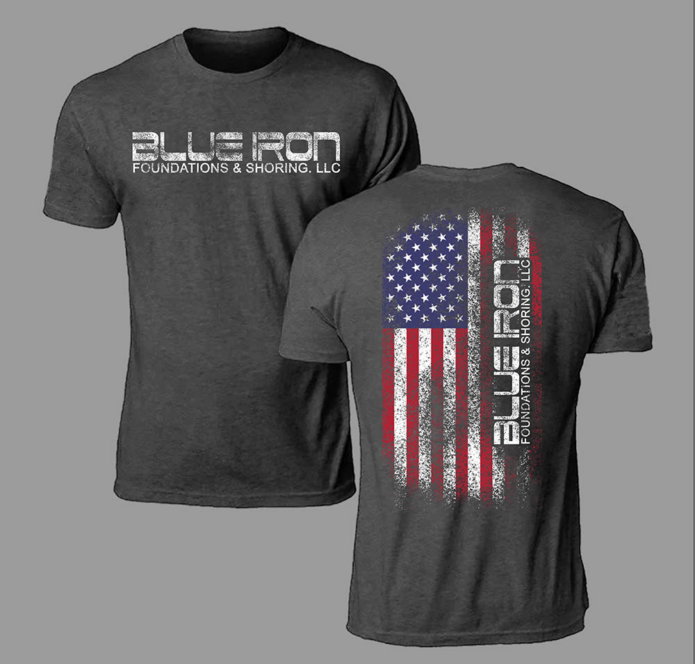 Design de T-shirt par Johncina pour Blue Iron Foundations & Shoring, LLC | Design #32900734