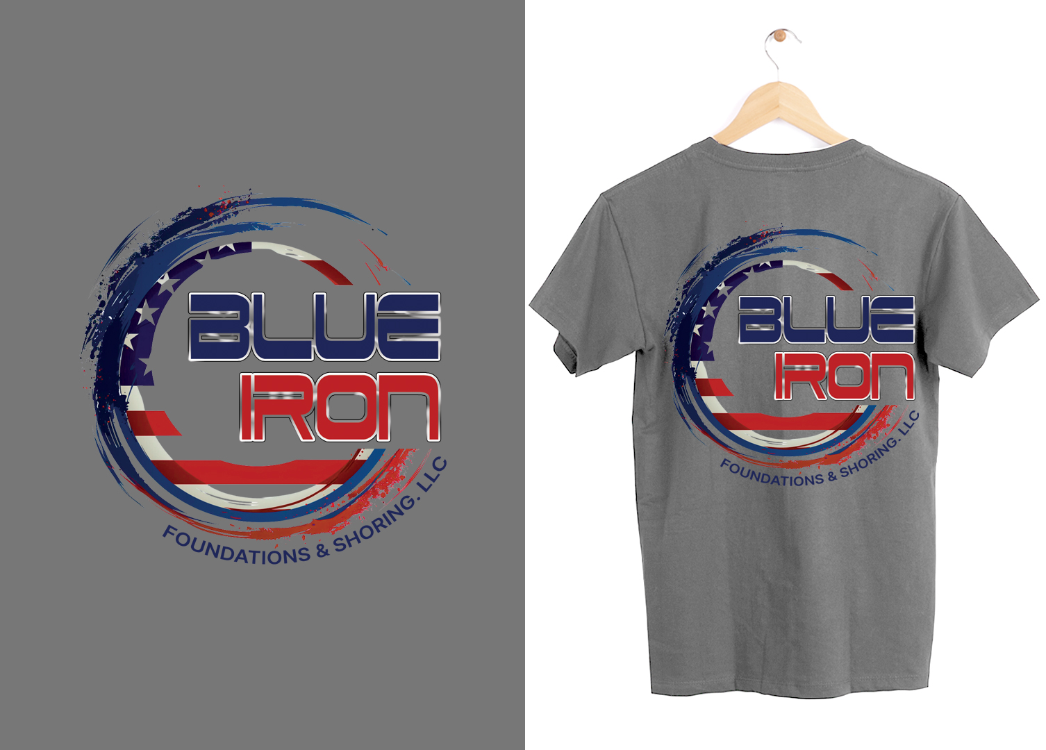 Design de T-shirt par Elsa Designs pour Blue Iron Foundations & Shoring, LLC | Design #32880717